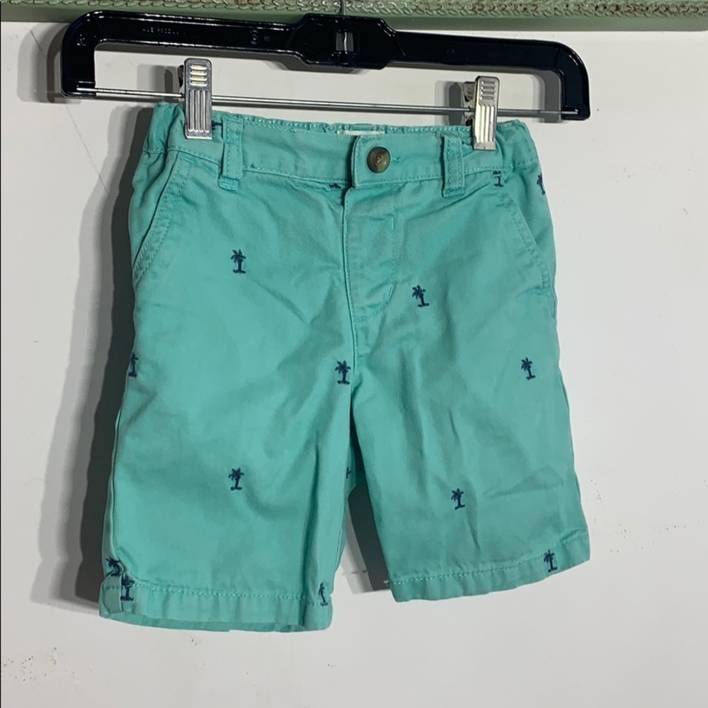 Children’s Place Teal Toddler embroidered Palm Tree Shorts 4T boy - Picture 9 of 9
